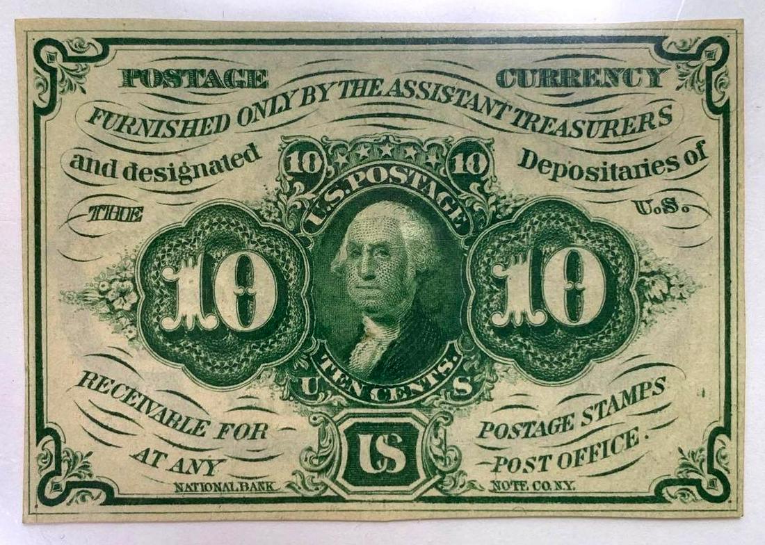 1862 10 Cents First Issue Fractional Currency FR1243 (1 of 2)