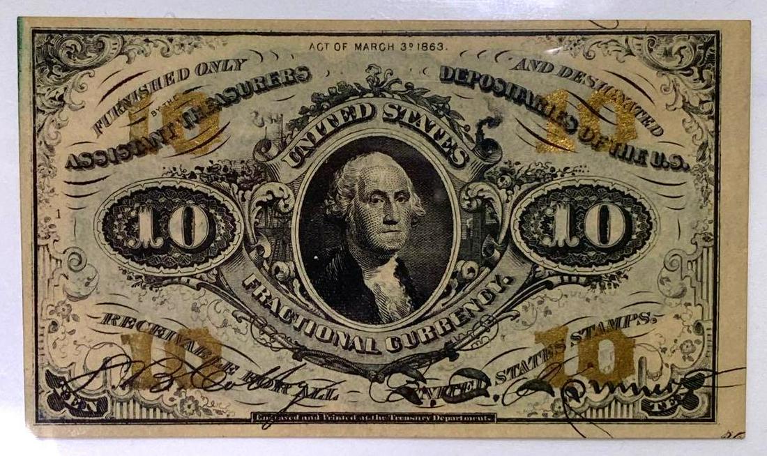 1864 10 Cents Third Issue Fractional Currency FR1256 (1 of 2)