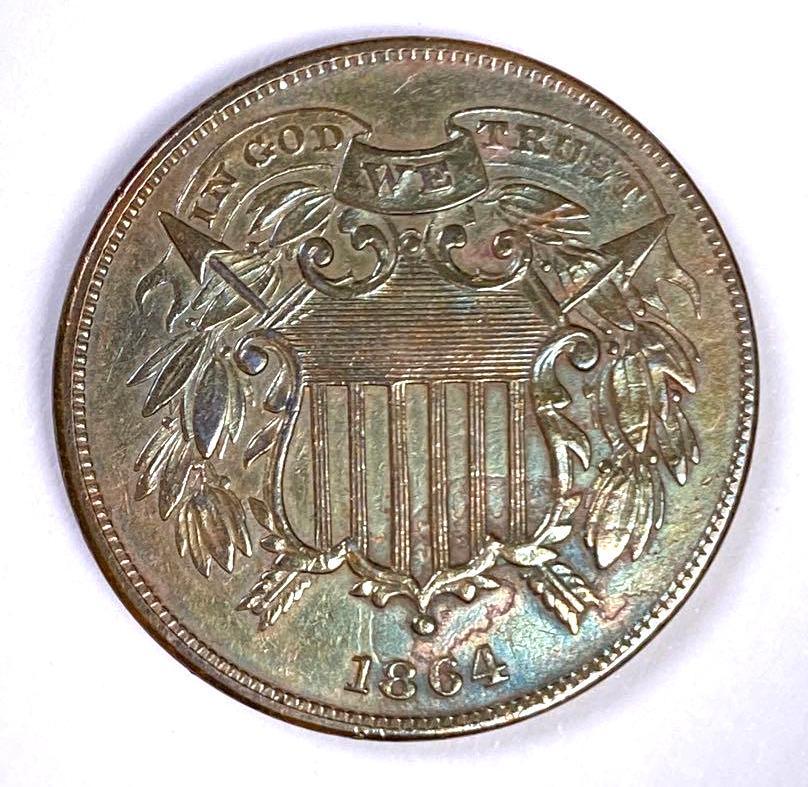 1864 Two Cent Piece Large Motto (1 of 2)