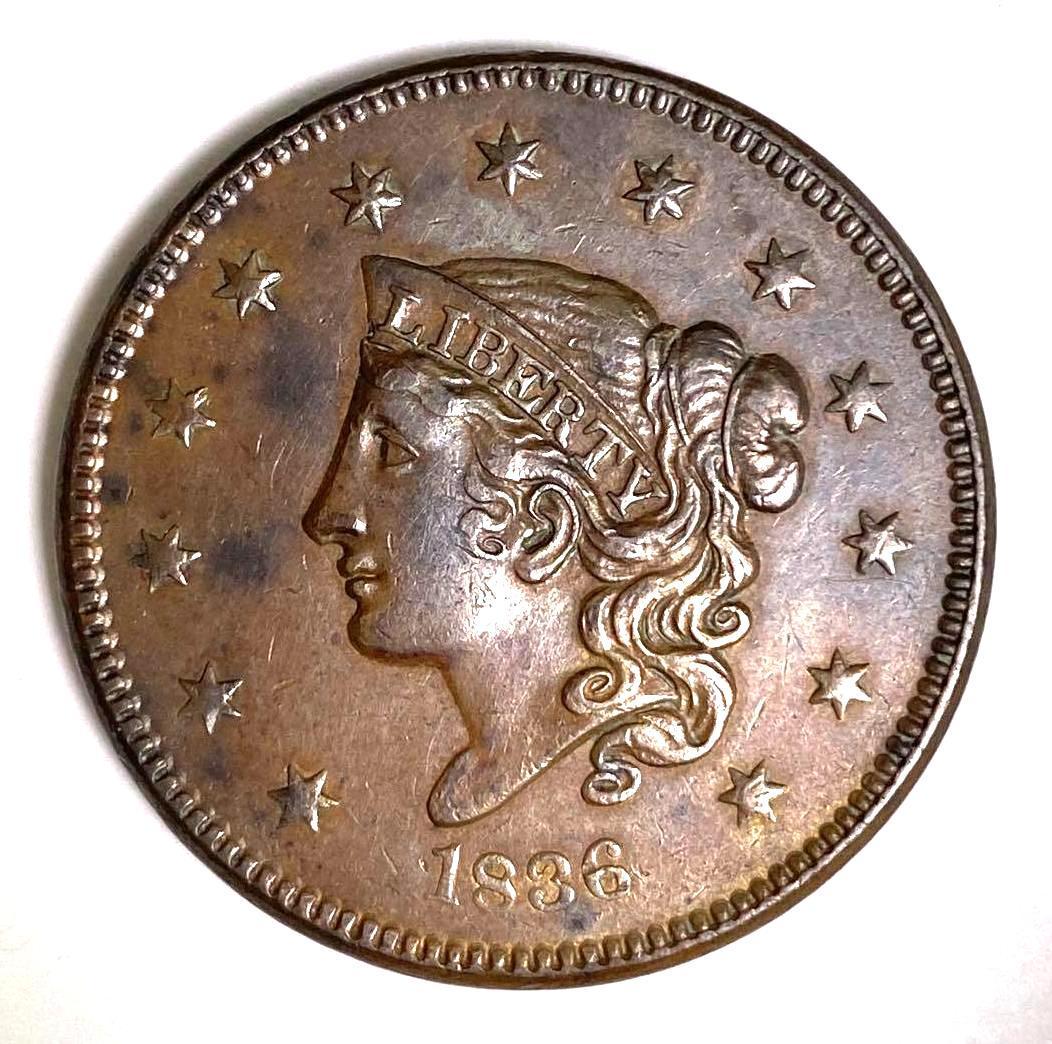 1836 Coronet Head Large Cent (1 of 2)