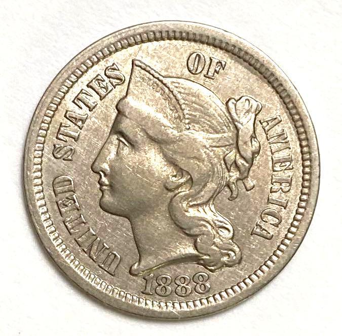 1888 Three Cent Nickel (1 of 2)