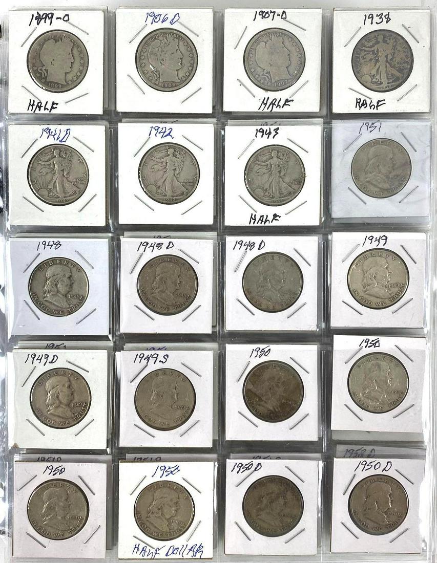Group of (143) Assorted Silver Half Dollars in Binder (1 of 3)