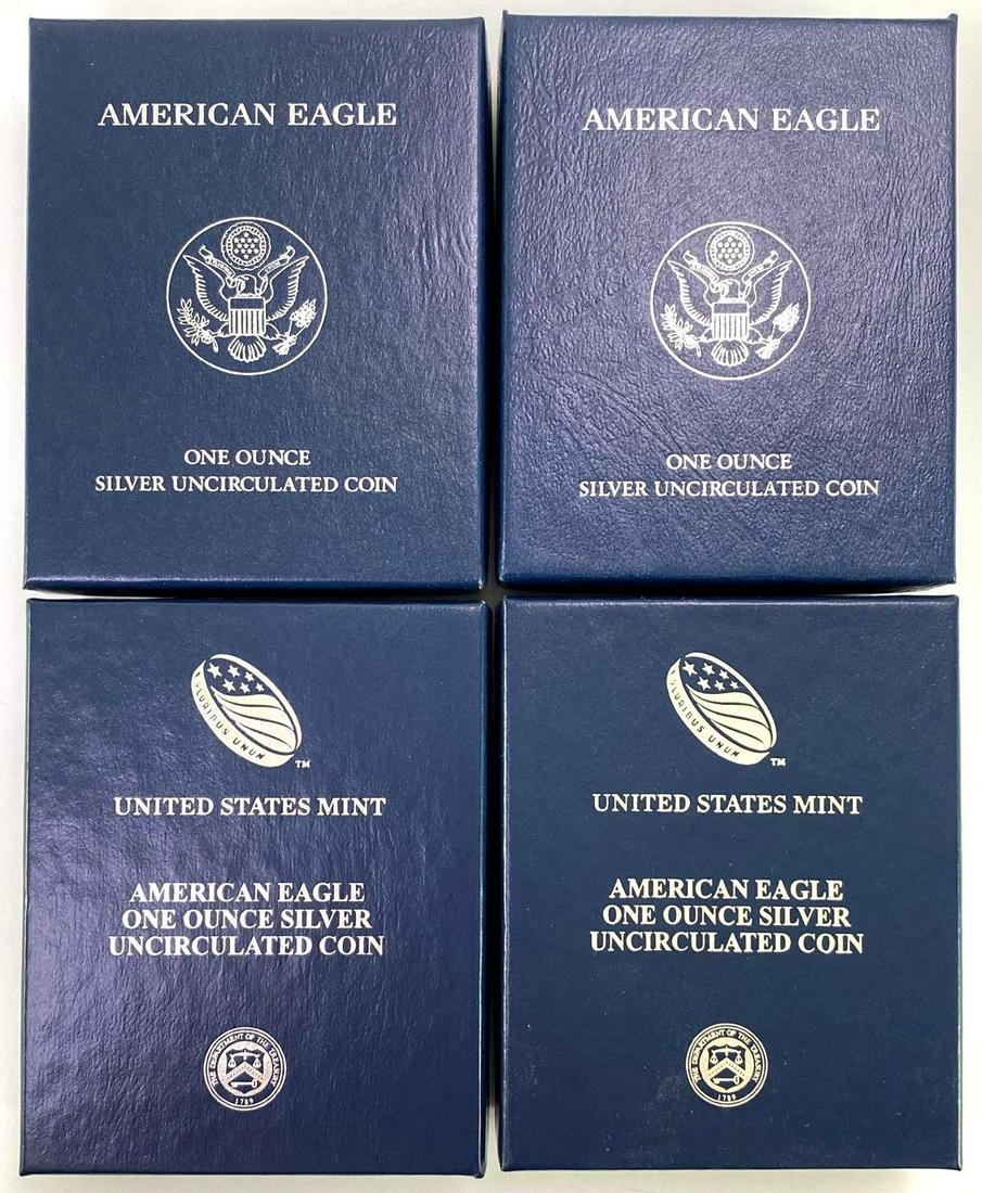 Group of (4) US Mint 2011-14 Uncirculated American Silver Eagles (1 of 2)