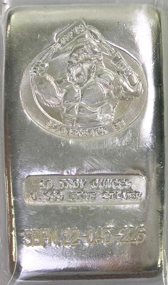 Silverback Precious Metals Gorilla 10 oz .999 Fine Silver Bar: Silverback Precious Metals Gorilla 10 oz .999 Fine Silver Bar