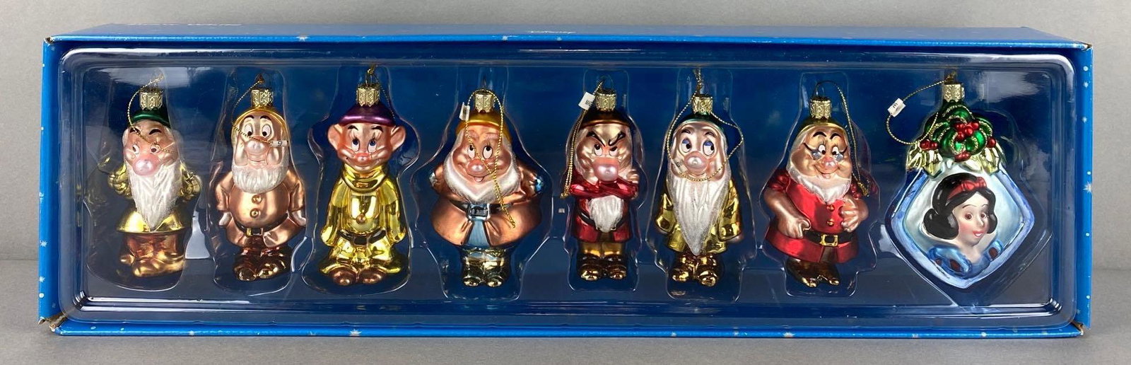 Disney Snow White and The Seven Dwarfs Blown Glass Christmas Ornament Set (1 of 4)