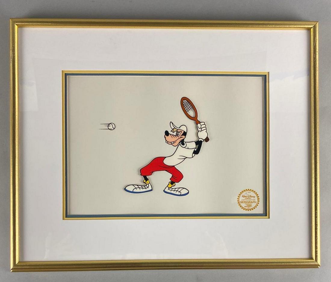 Disney Limited Edition Tennis Racquet Serigraph Cell: 1949. With COA. 17 x 21 inches.