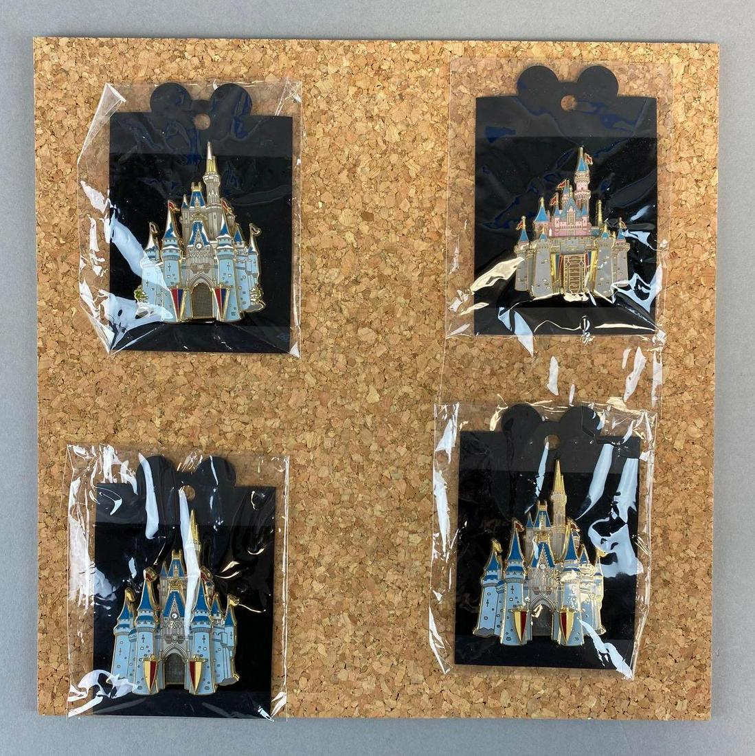Group of 4 Disney Castle Enamel Pins (1 of 3)
