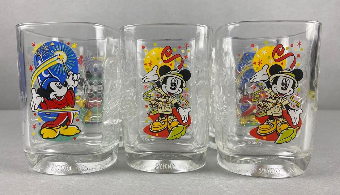 Group of 9 Disney McDonalds Collectors Cups: 4 1/2 x 3 inches.