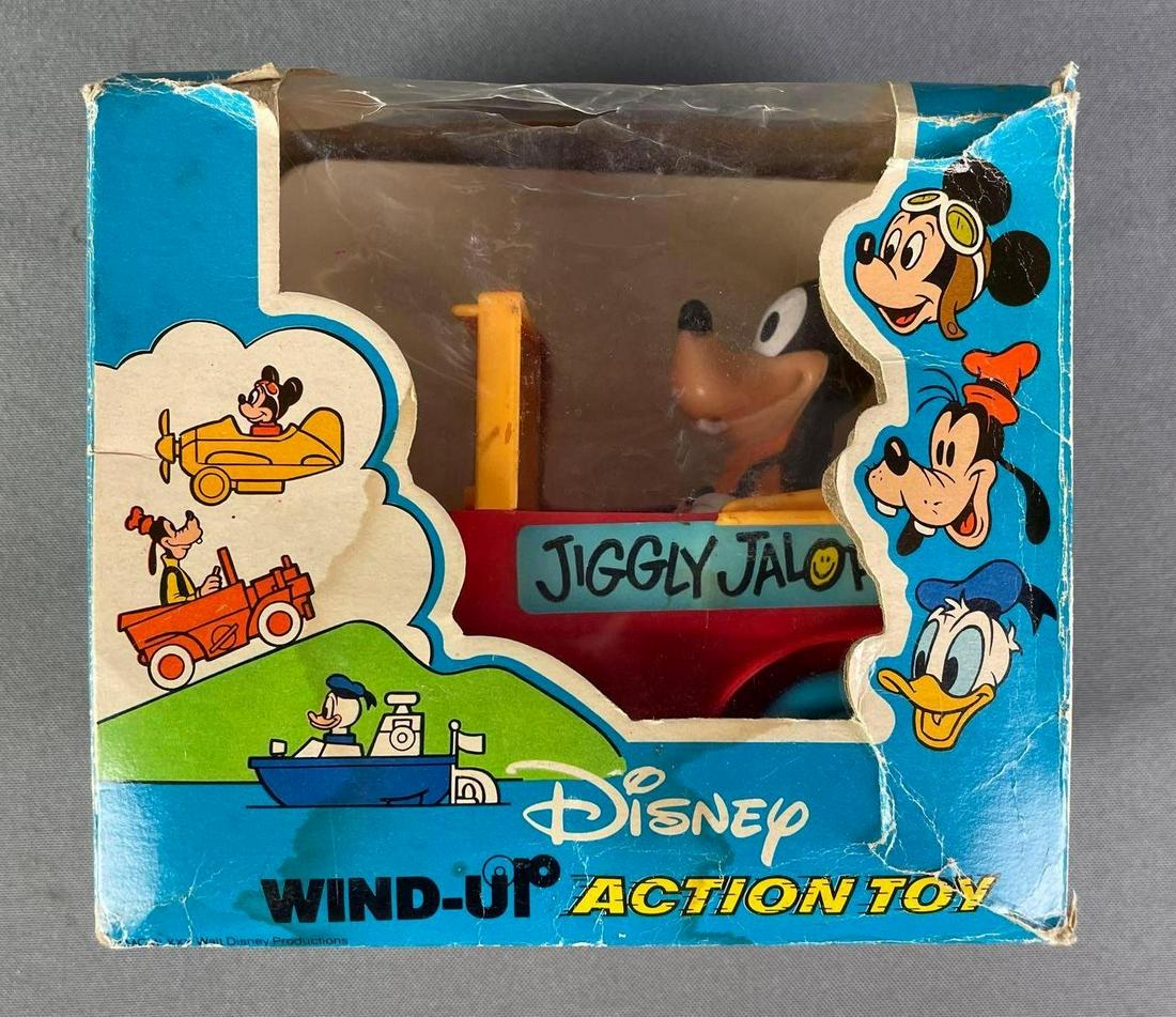 1980 Disney Wind-Up Goofy Action Toy Car: In original box. toy measures 4 1/2 x 6 x 3 1/2 inches