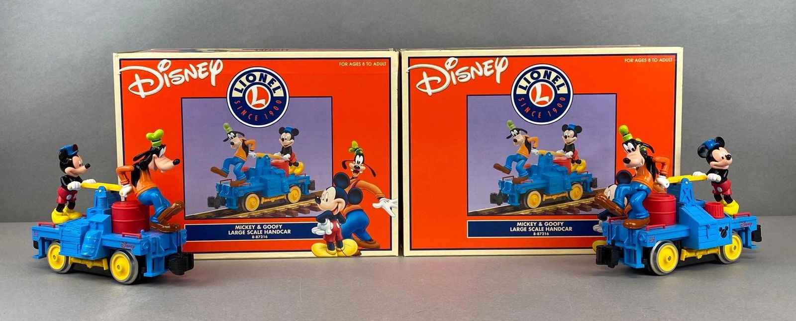 Group of 2 Lionel Disney O Scale Mickey and Goofy Large Scald Hand Car (1 of 8)