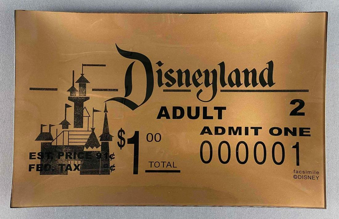 Walt Disneyland Magical Memories Golden Ticket Platter (1 of 3)