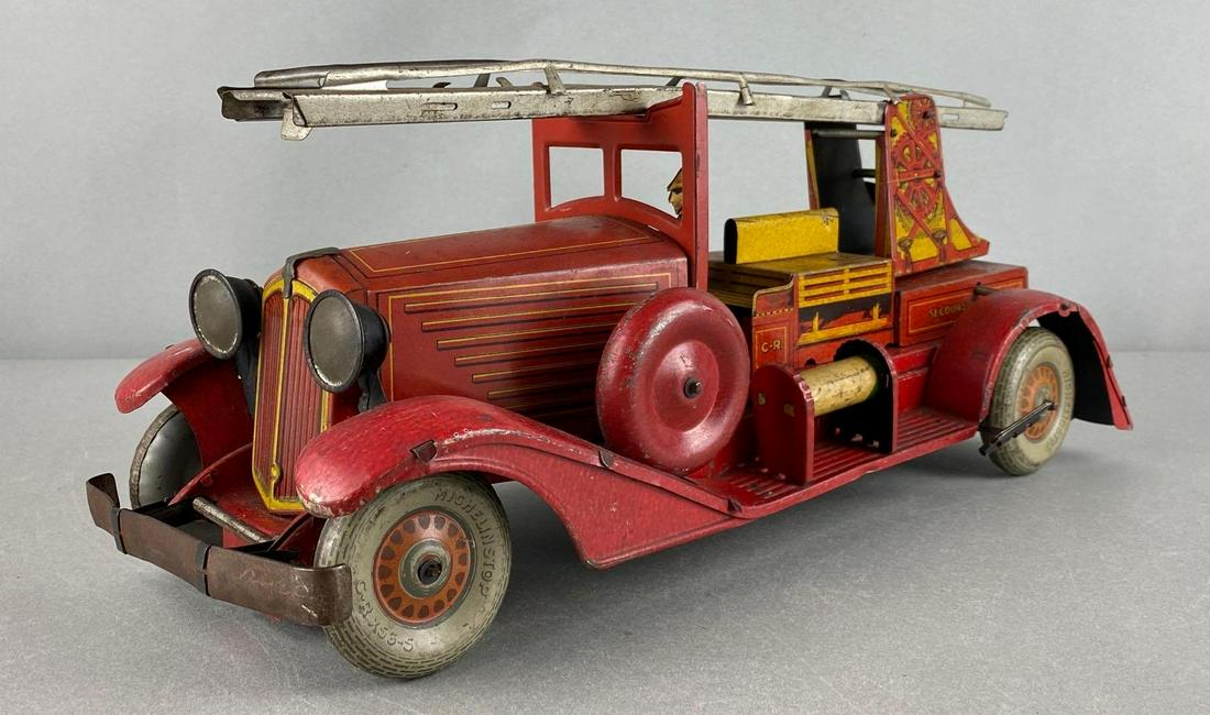 Antique Charles Rossignol Tin Fire Engine