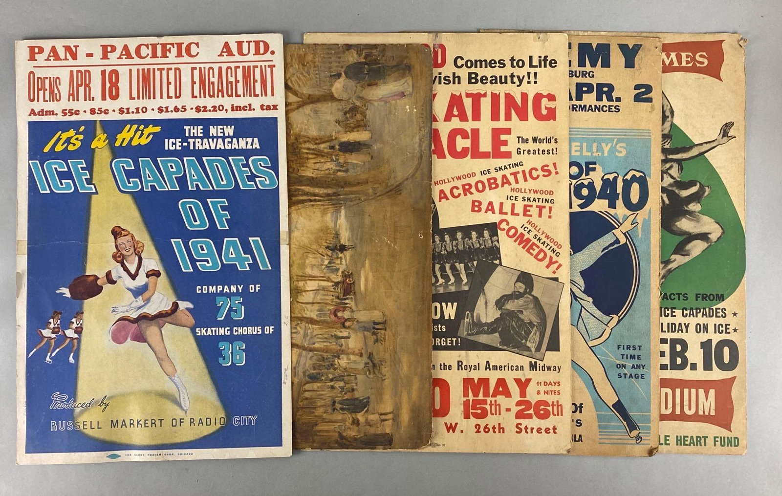 Group of 5 Ice Skating Advertising Cardboard Signs (1 of 7)