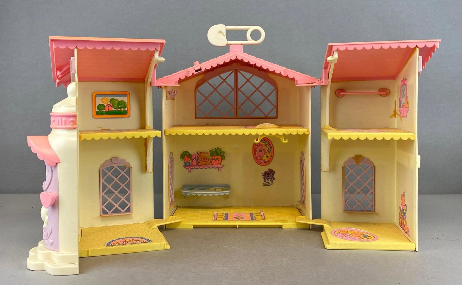 1986 Hasbro My Little Pony Baby Play House: When closed, 14 x 12 x 9 1/2 inches
