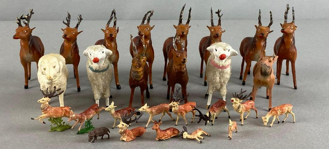 Group of Assorted Vintage Reindeer and Sheep Figures (1 of 6)