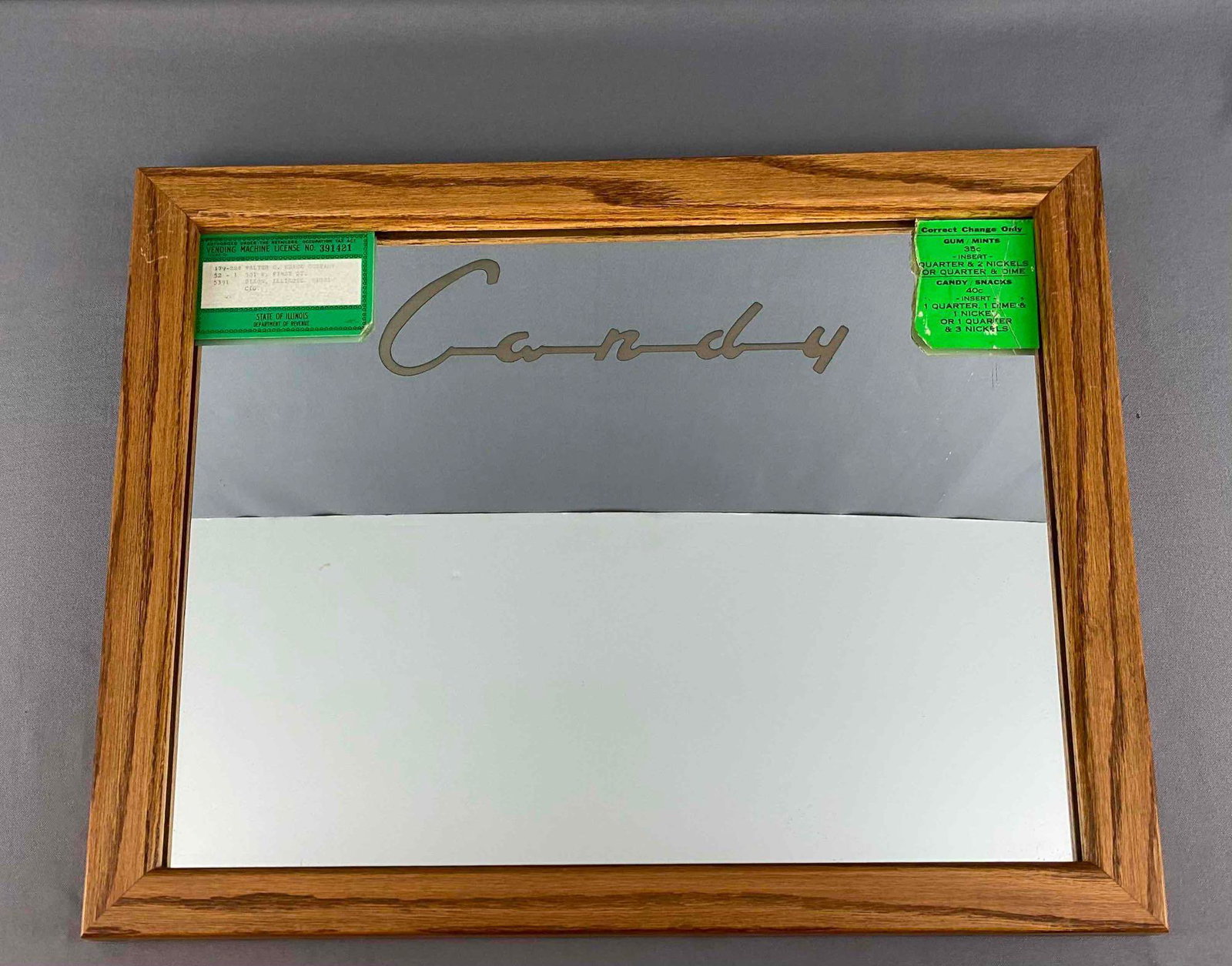 Vintage Candy Vending Machine Advertising Mirror (1 of 2)