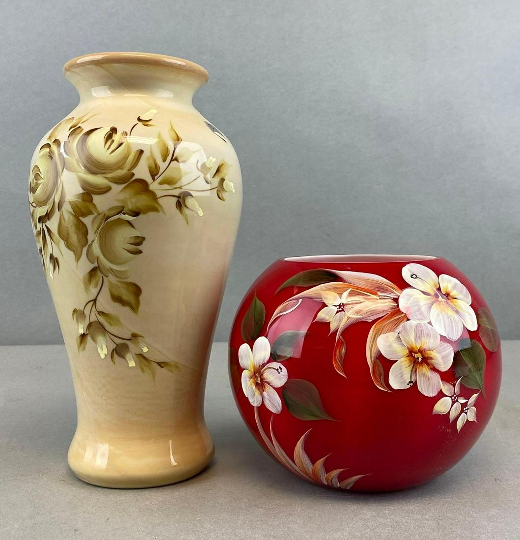 Group of 2 Fenton Hand Painted Vases (1 of 7)