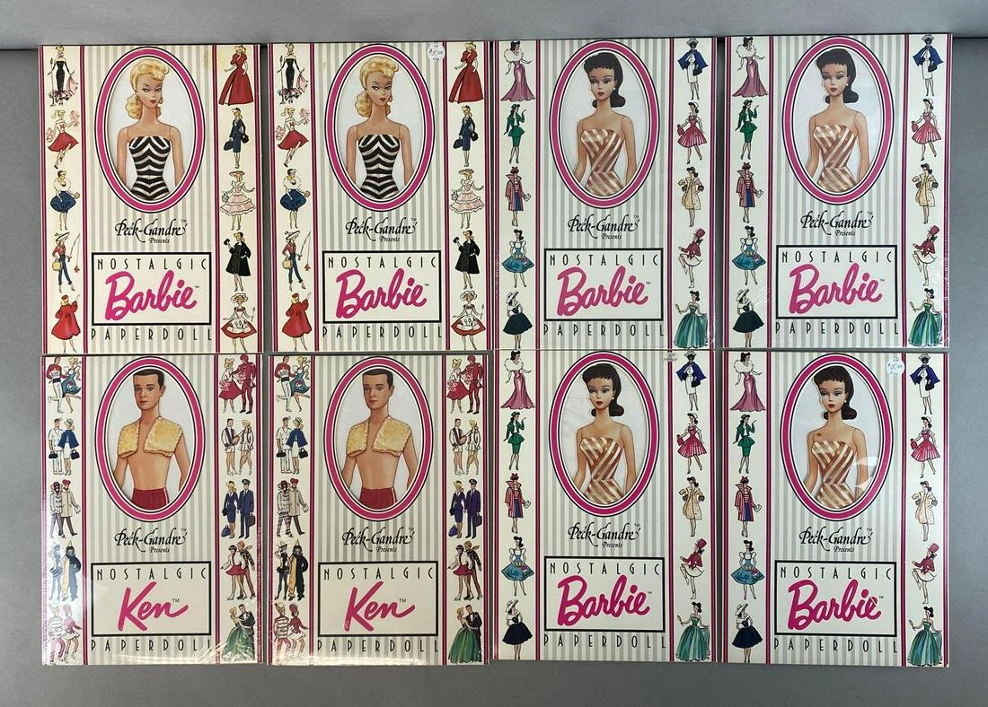 Group of 8 Mattel Barbie Nostalgic Paper Doll Sets (1 of 3)