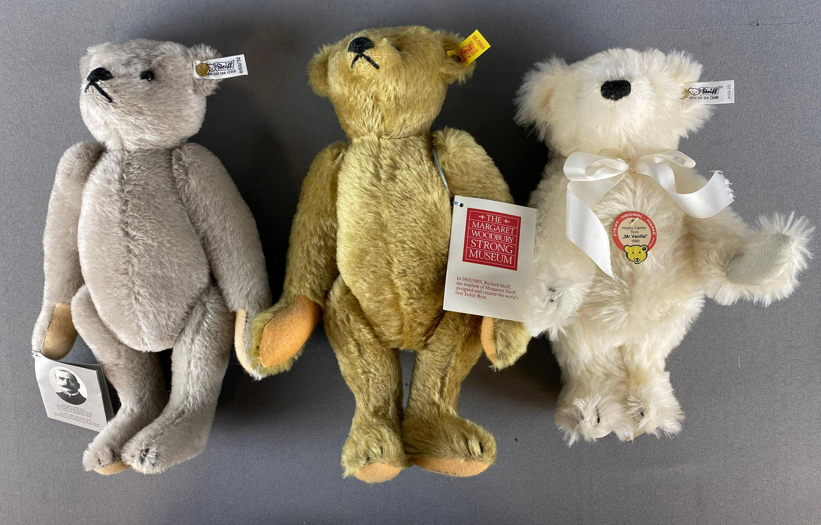 Group of 3 Assorted Steiff Teddy Bears (1 of 6)