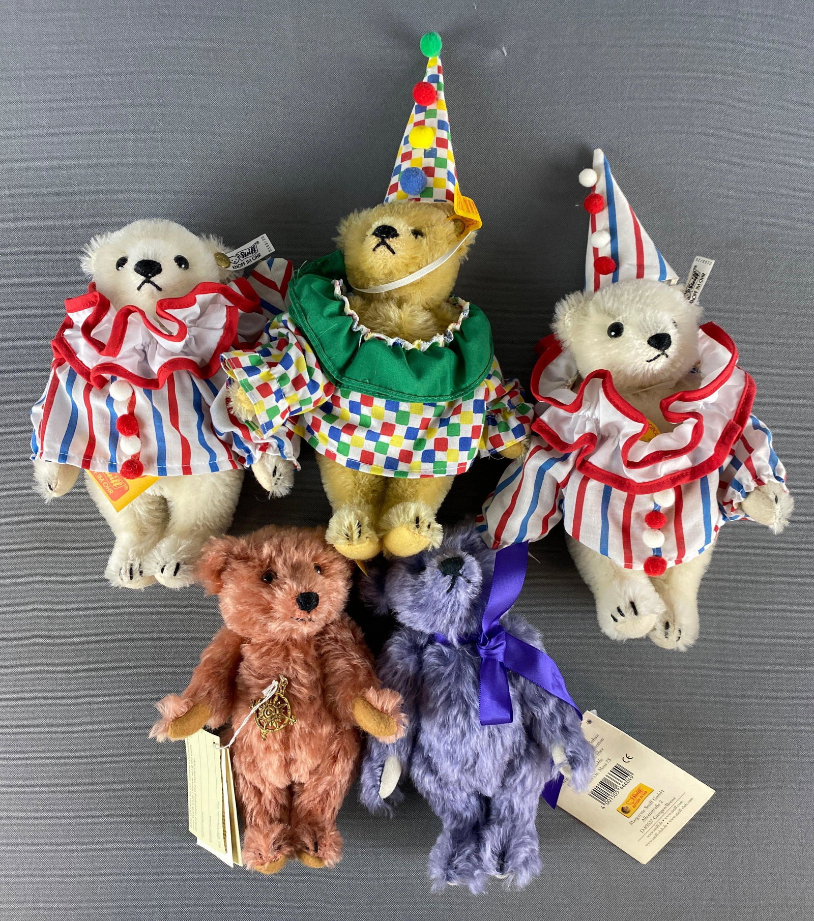 Group of 5 Assorted Steiff Teddy Bears (1 of 5)