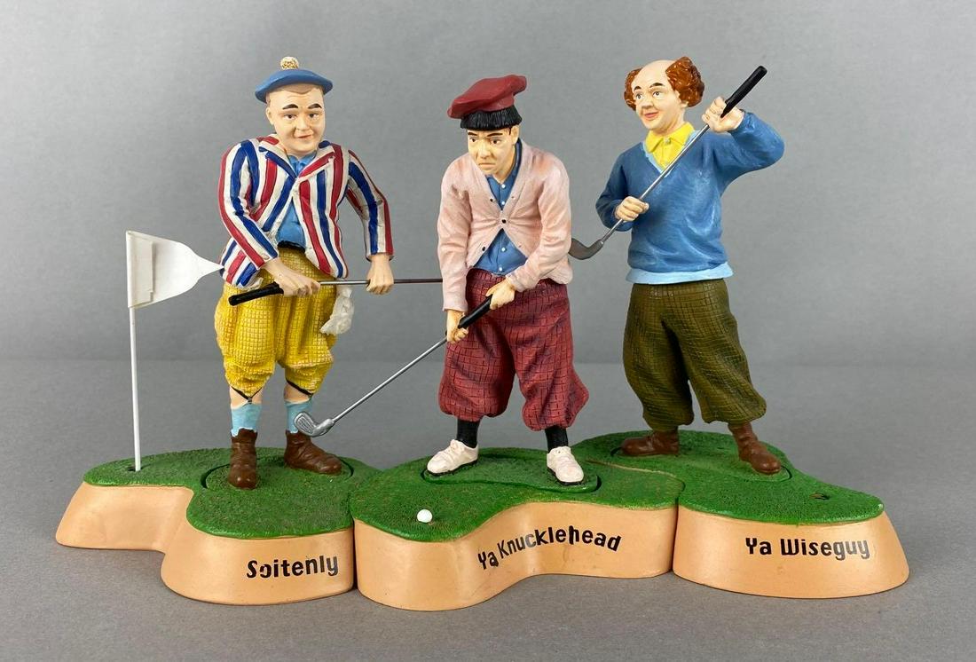 Vandor The Three Stooges Golf Bobber Set: 2002, largest measures 5 1/2 X 4 1/4 X 3 1/2 inches
