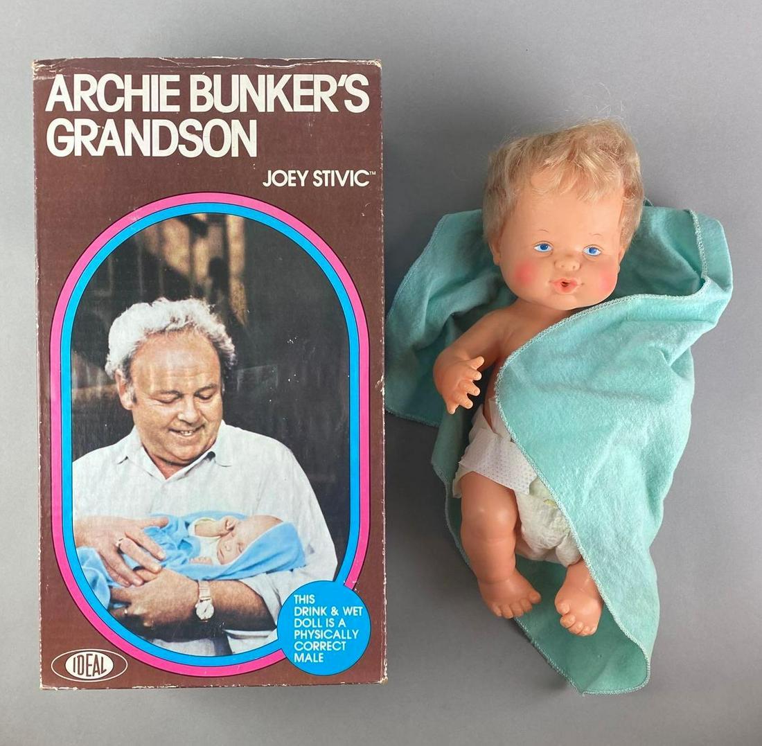 IDEAL Archie Bunkers Grandson Joey Stivic Doll: 1976, With original box. Doll measures 14 inches long