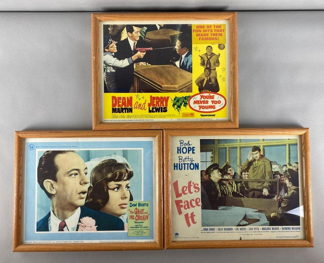 Group of 3 Limited Edition Film Lobby Cards: Includes The Ghost and Mr. Chicken No. 66/28, Youâ€™re Never Too Young No. 64/281, and Letâ€™s Face It No. 43/312, Frames measure 12 1/4 x 15 1/4in.