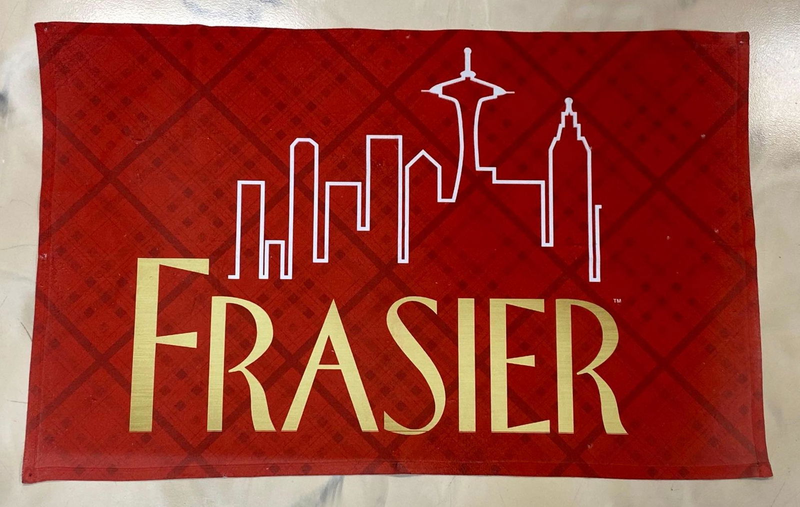 Frasier Blanket: Television city. 54 1/2 x 35 inches
