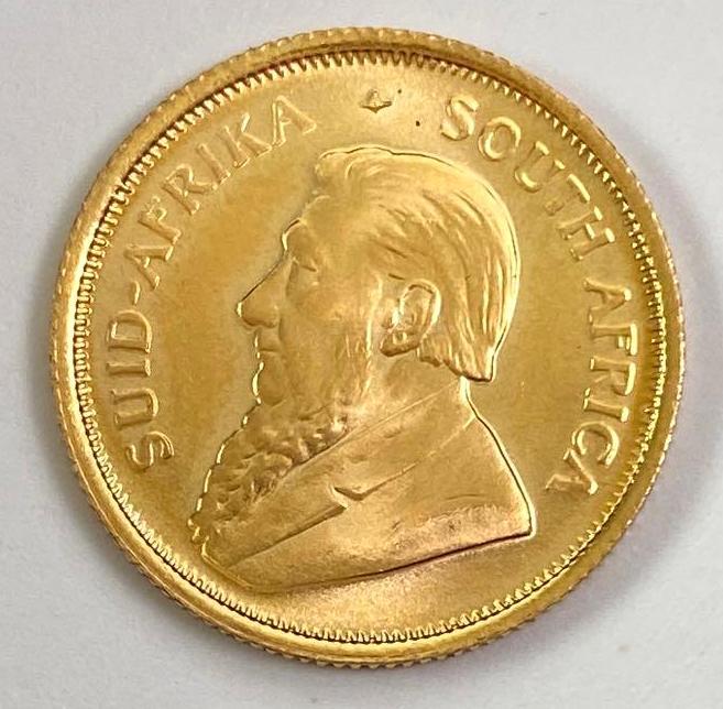 Vintage 1982 South Africa Krugerrand 1/10th oz. Fine Gold: Vintage 1982 South Africa Krugerrand 1/10th oz. Fine Gold