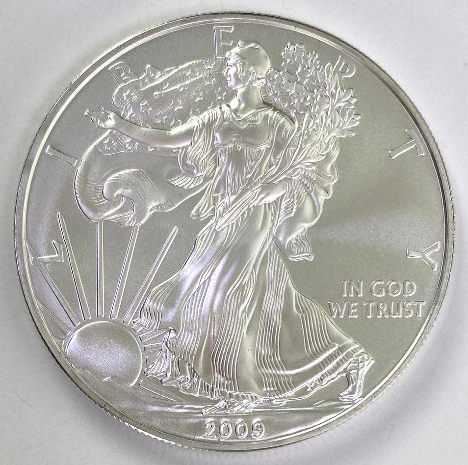 2009 American Eagle 1oz Fine Silver Round (1 of 2)