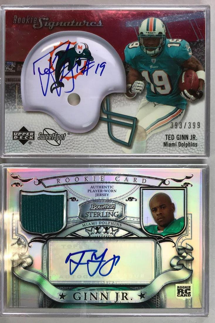 Lot of 2 Limited Edition Ted Ginn Jr. Autograph Cards (1 of 2)