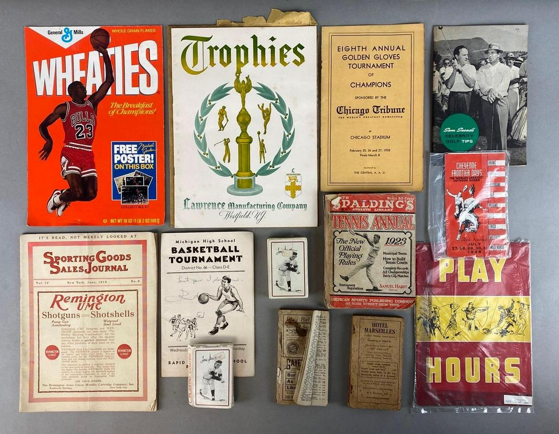 Group of 13 Assorted Sports Ephemera (1 of 3)