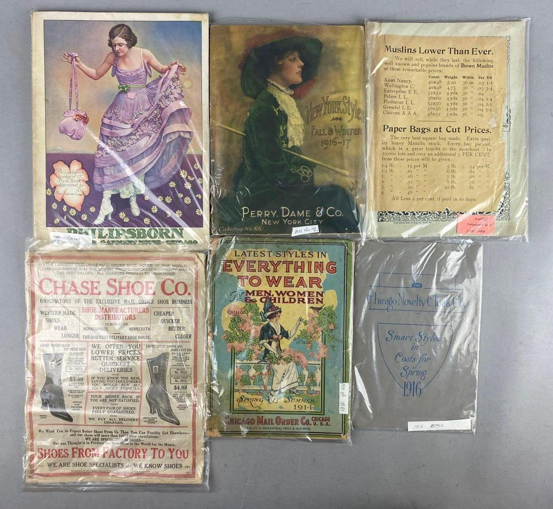 Early 1900's Group of 6 Assorted Fashion Catalogs (1 of 3)