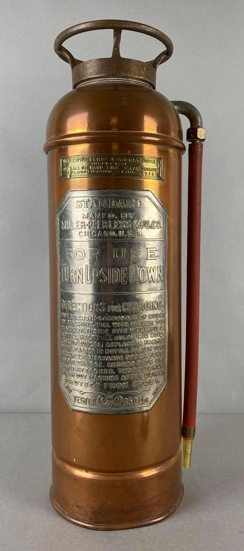 Vintage Miller-Peerless Copper Fire Extinguisher (1 of 5)