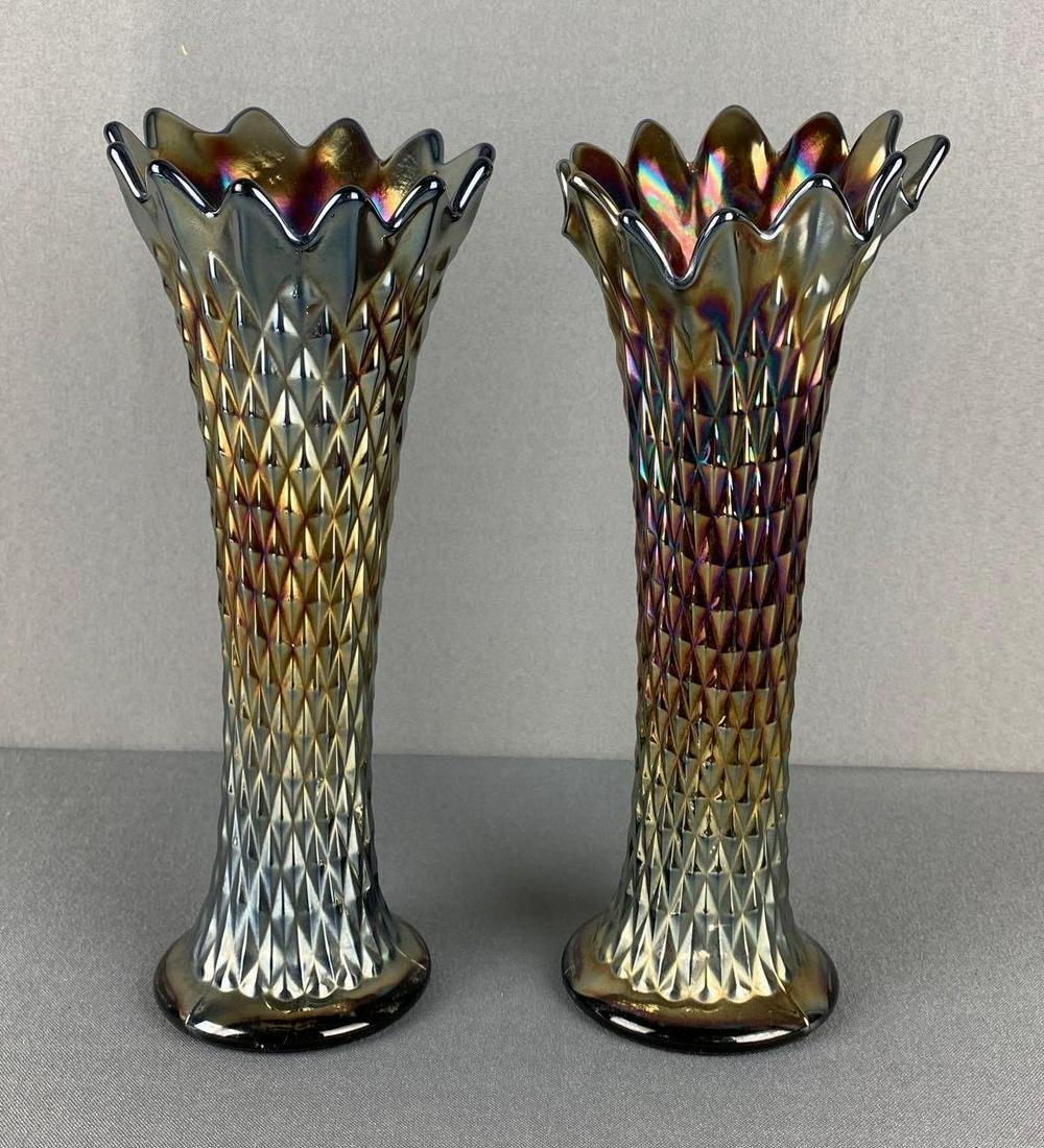 Group of 2 Carnival Glass Vases (1 of 3)