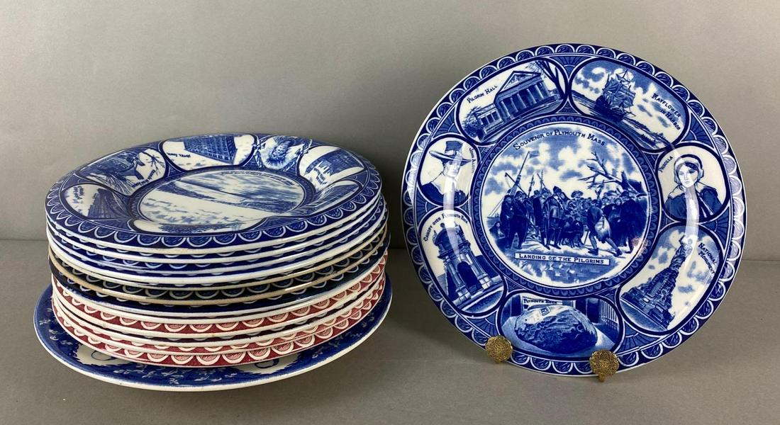 Group of 15 Transferware Souvenir Plates (1 of 3)