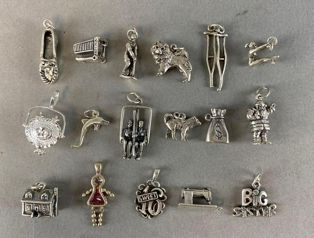 Group of 17 Assorted Sterling Silver Charms (1 of 4)
