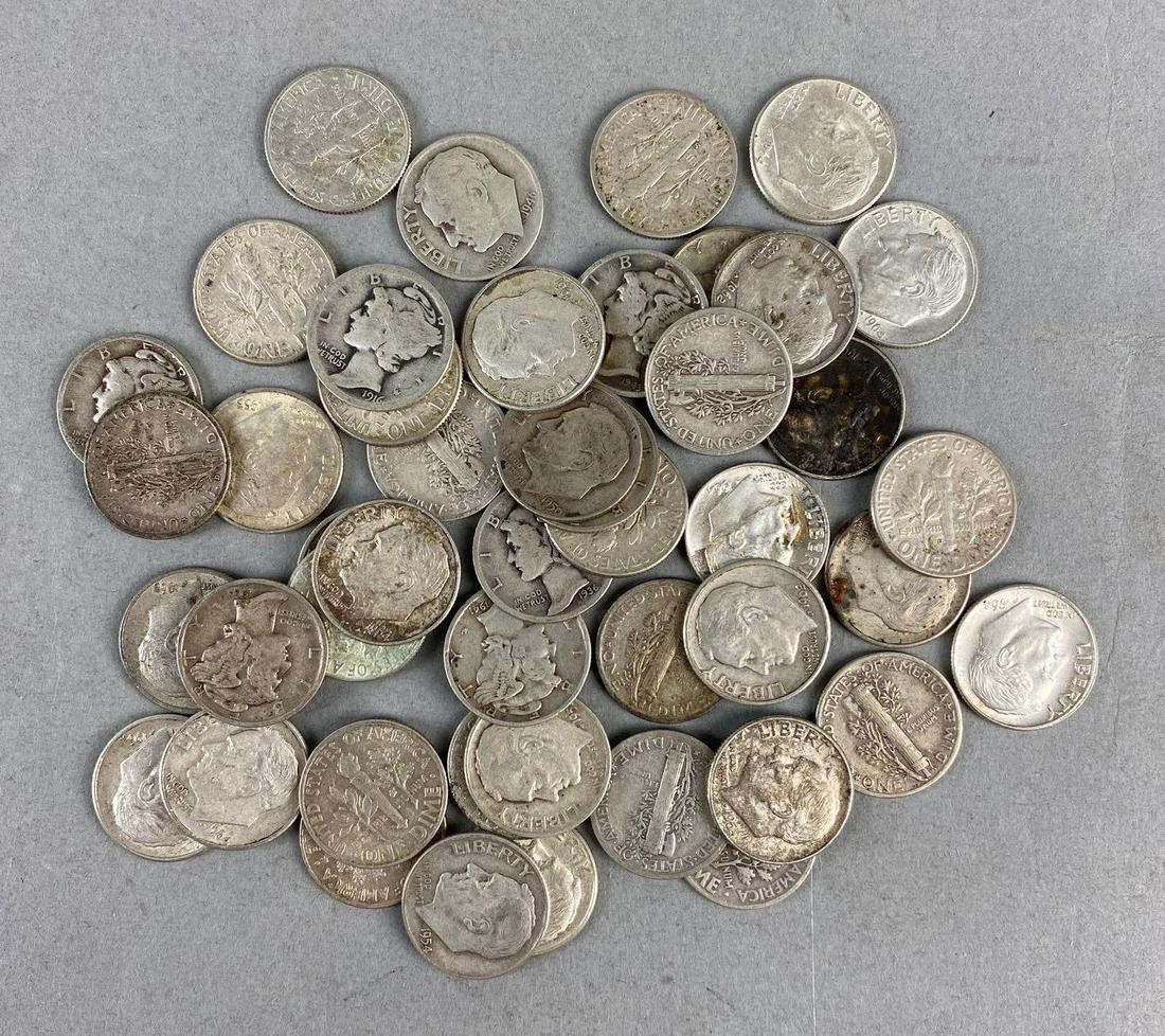 Group of 46 Silver Dimes (1 of 1)