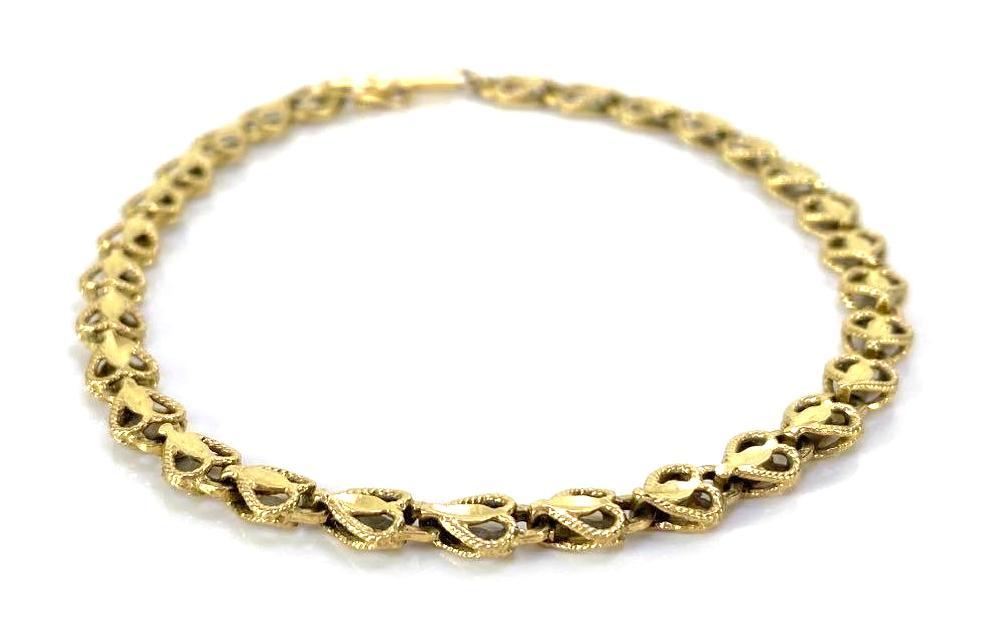 14K Gold Heart Chain Bracelet (1 of 3)