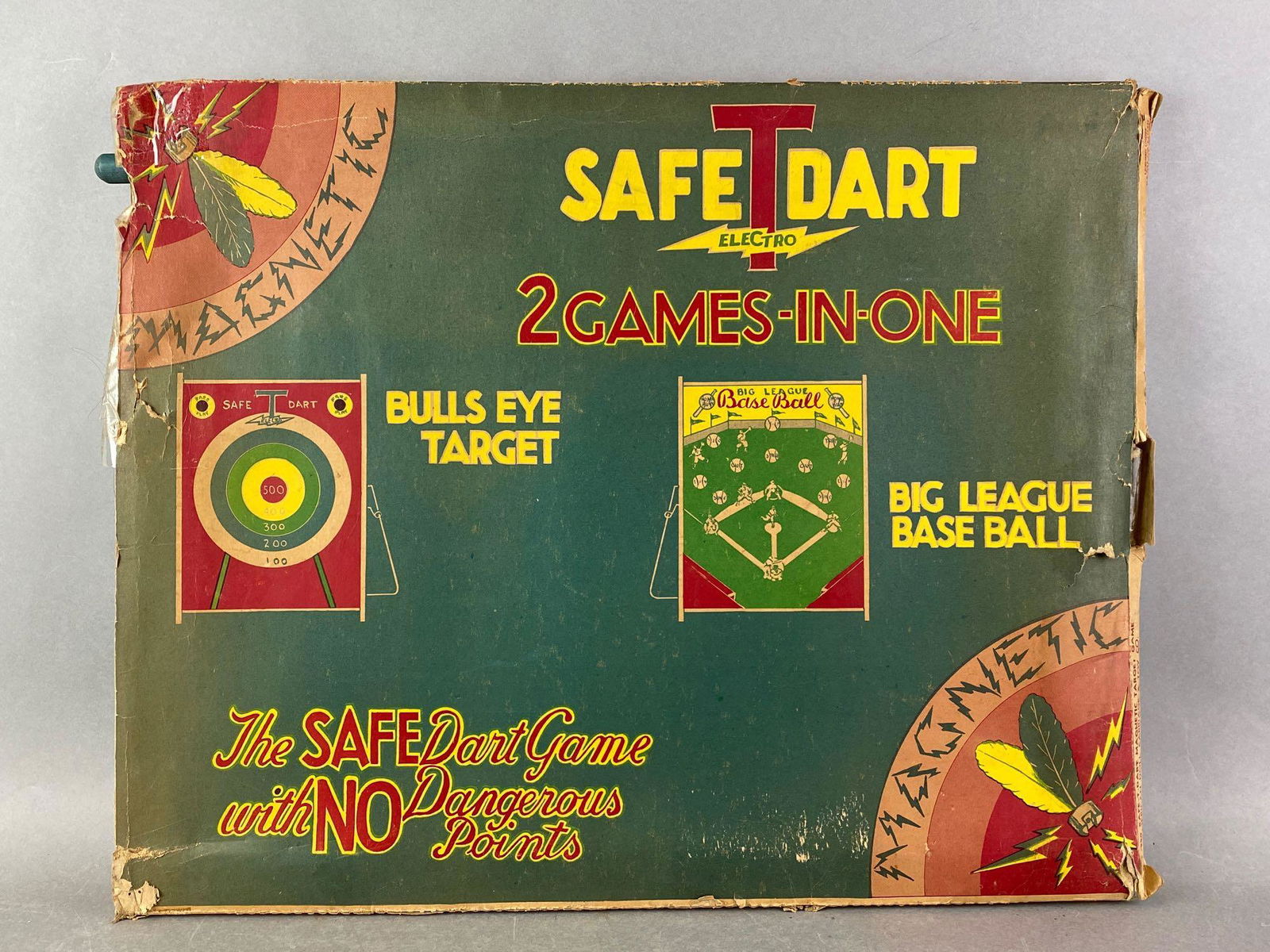Vintage Safe T Dart Double Sided Tin Game (1 of 3)