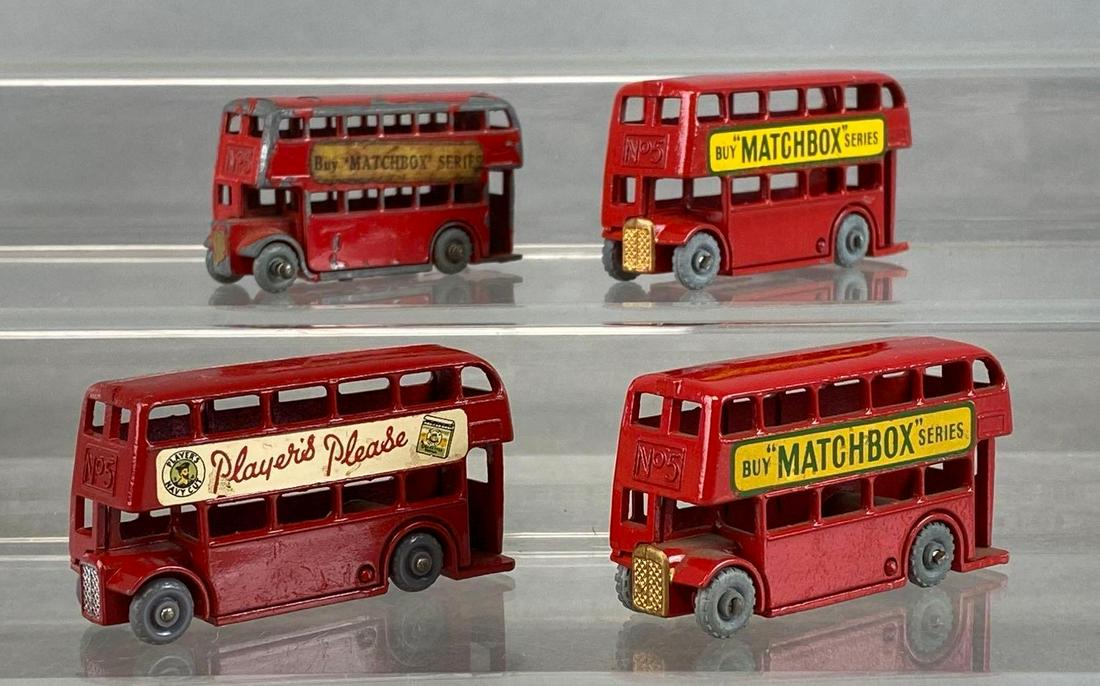 Group of 4 Matchbox No. 5 London Buses (1 of 5)