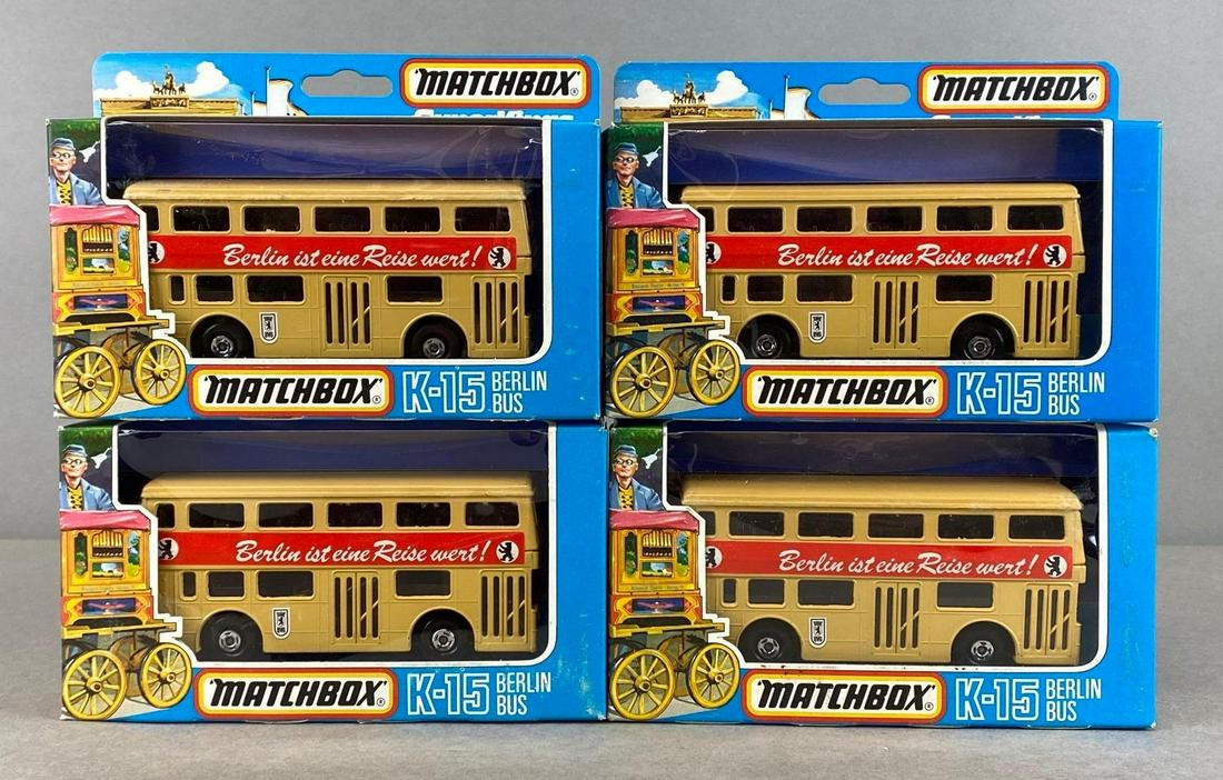 Group of 4 Matchbox Super Kings K-15 Berlin Buses (1 of 4)