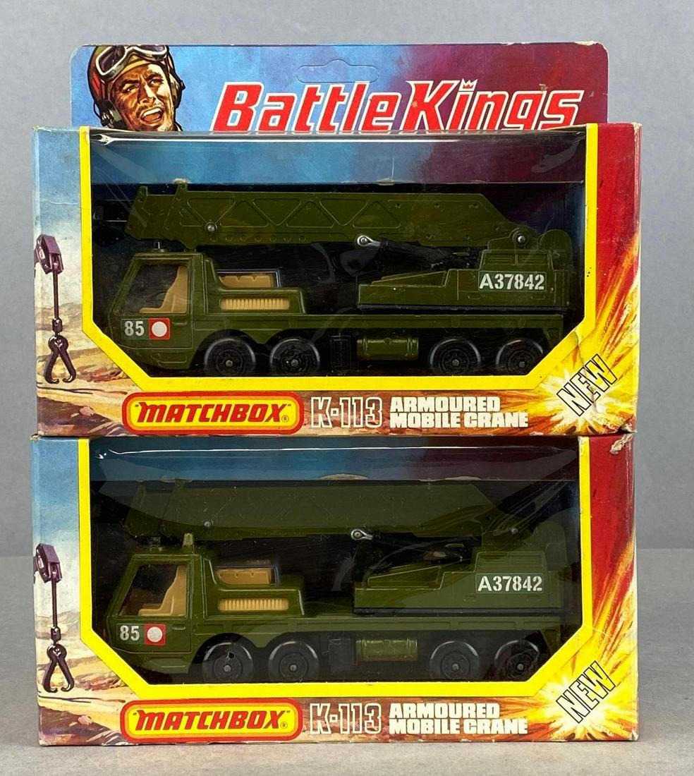 Group of 2 Matchbox Battle Kings K-113 Armoured Mobile Cranes (1 of 6)