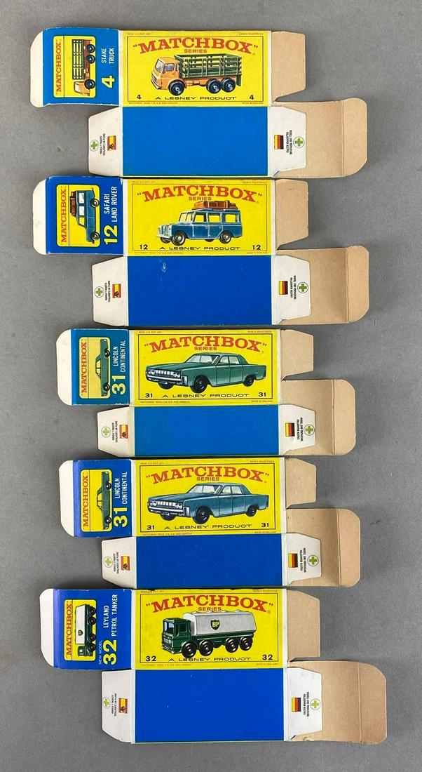 Group of 5 Matchbox E Type Boxes (1 of 2)