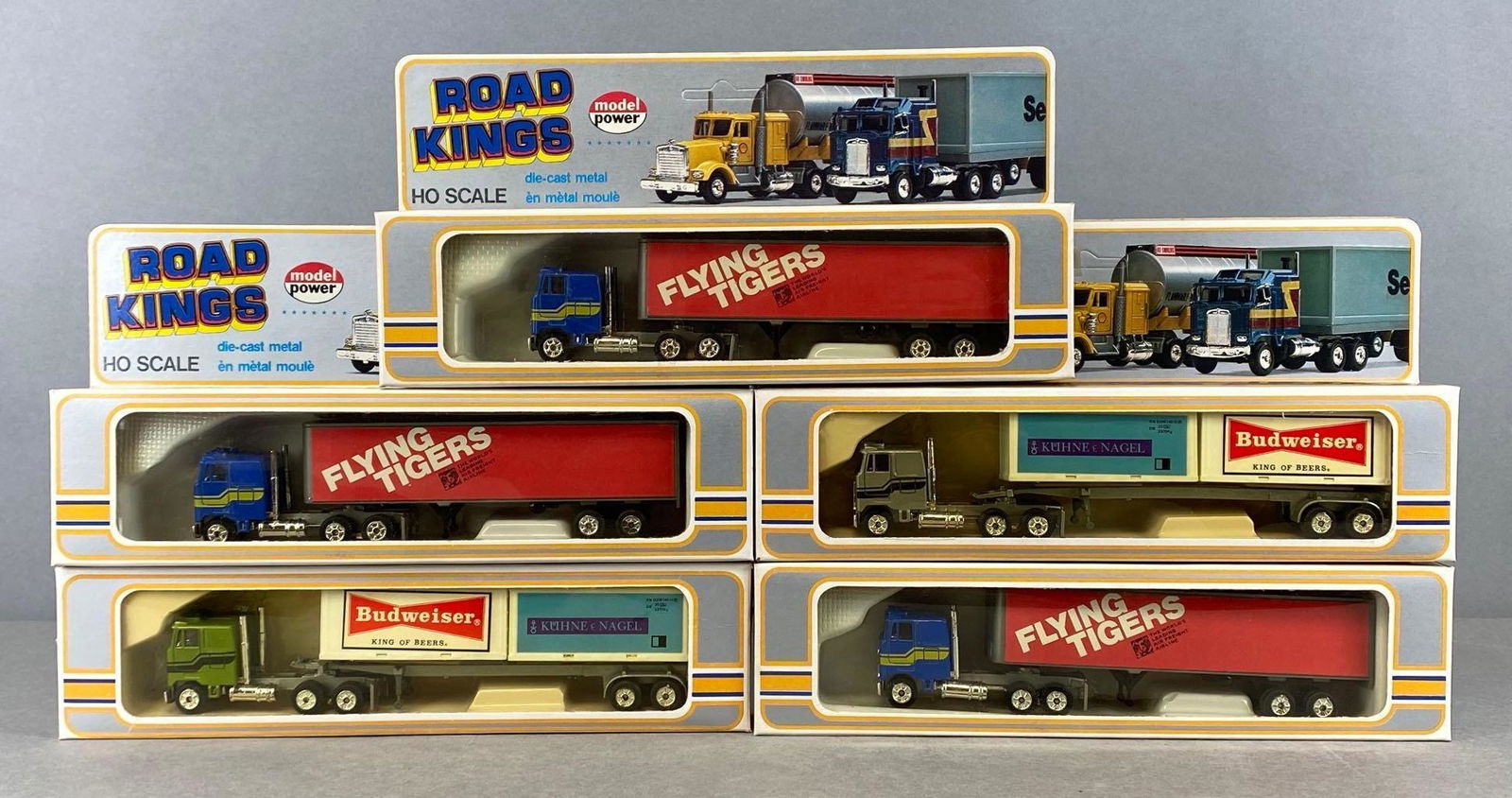 Group of 5 Road Kings HO Scale Die-Cast Semi-Trucks (1 of 5)