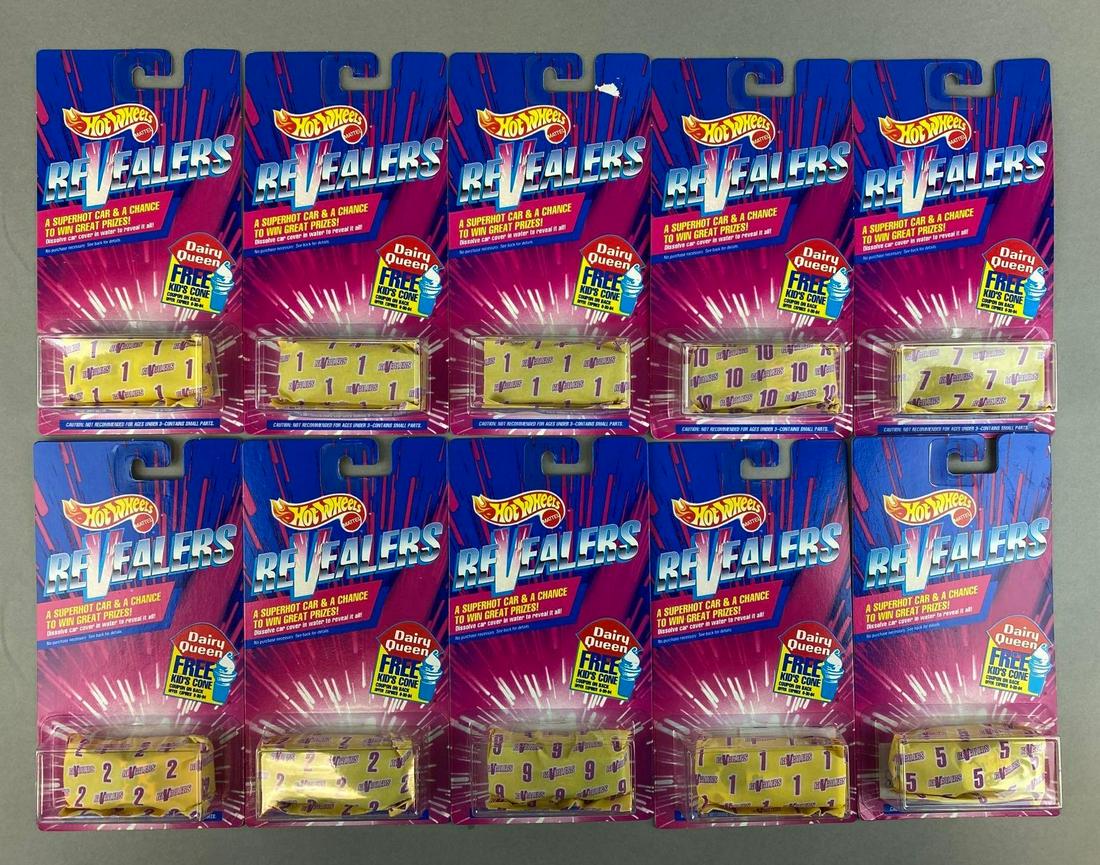 Group of 10 Hot Wheels ReVealers: Mattel. Dairy Queen. Die-cast vehicles