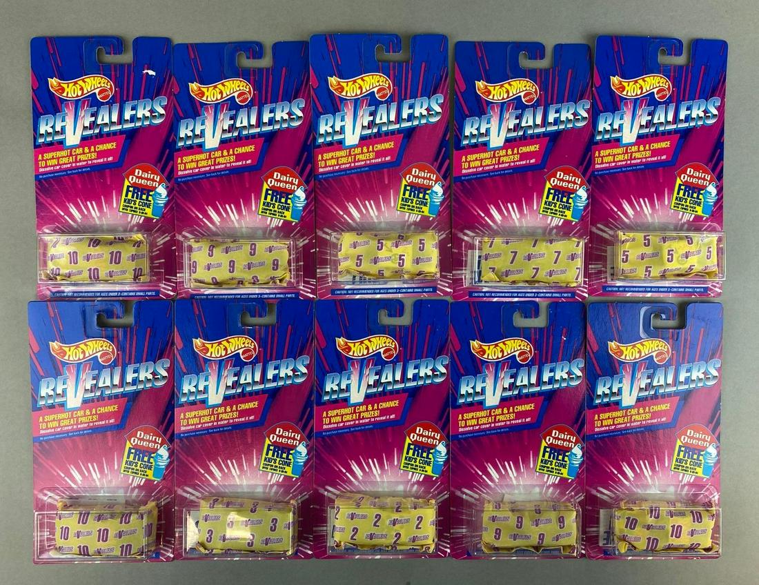 Group of 10 Hot Wheels ReVealers: Mattel. Dairy Queen. Die-cast