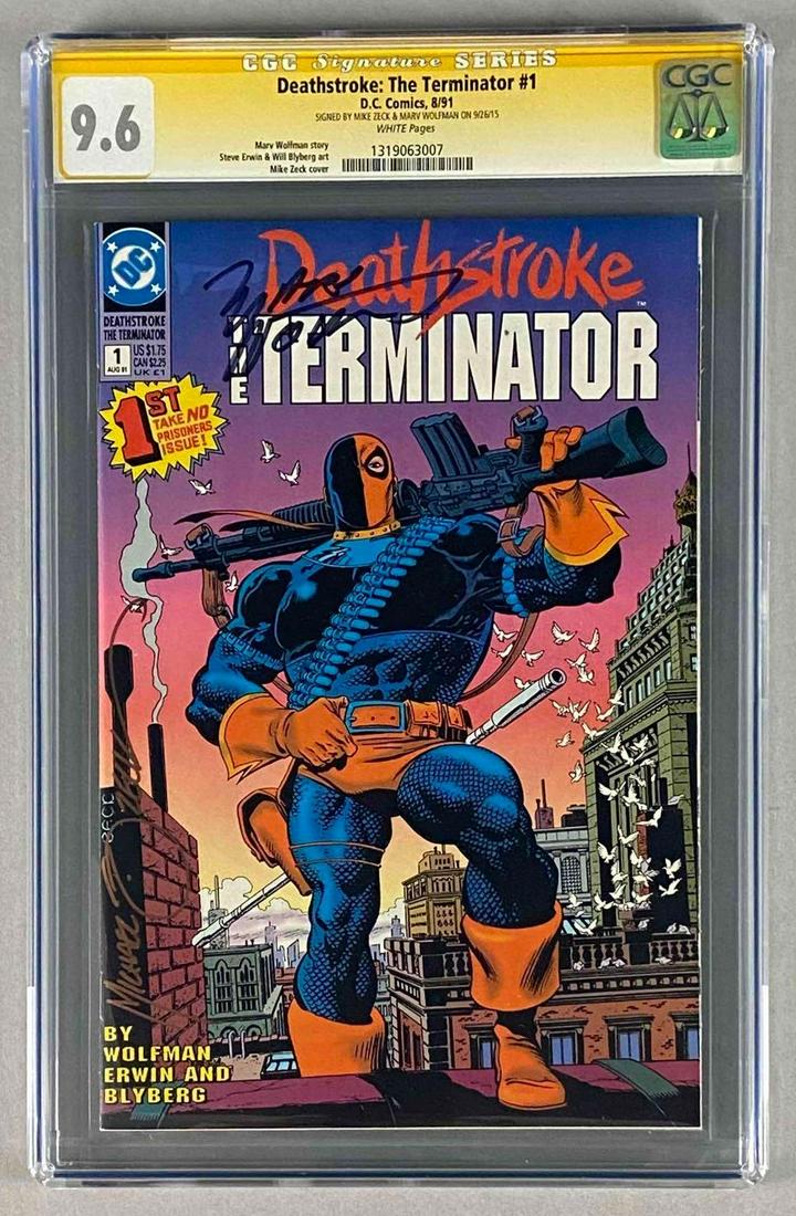 Signed CGC Graded DC Comics Deathstroke: The Terminator No. 1 (1 of 9)