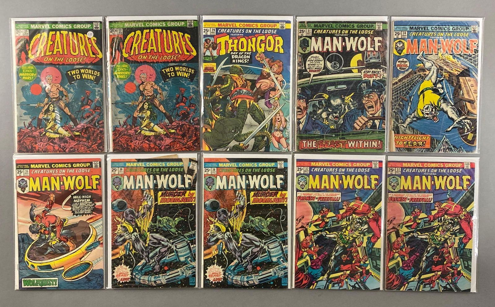 Group of 10 Marvel Creatures on the Loose Comic Books (1 of 3)