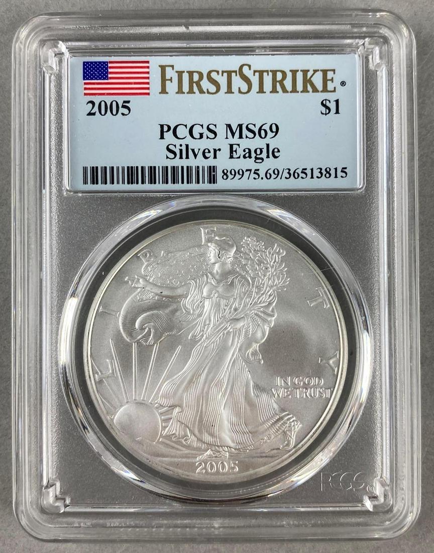2005 American Silver Eagle First Strike (PCGS) MS69 (1 of 2)